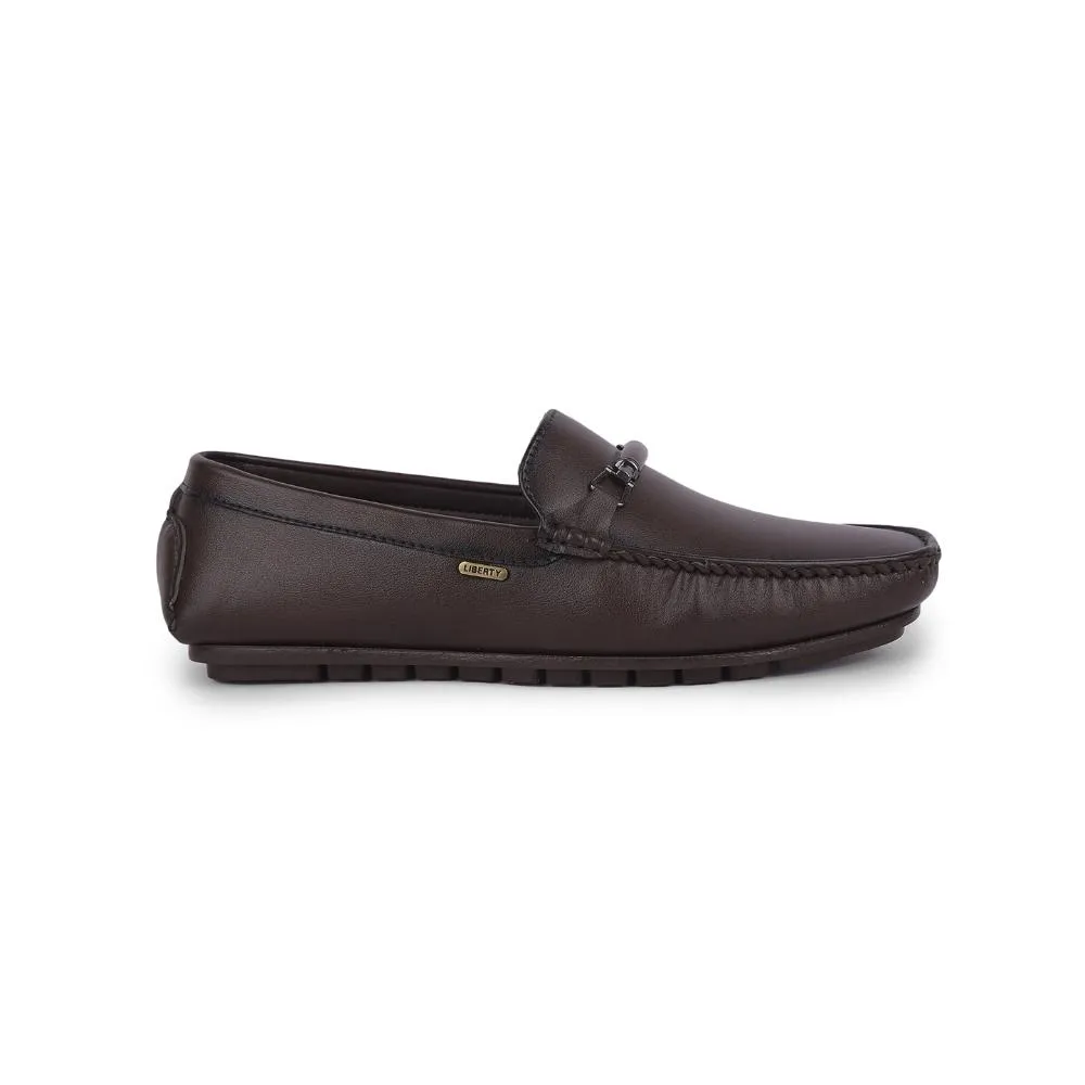 Strong Path Rubber Outsole Fortune By Liberty Mens VCL-107 Brown  Formal Loafers